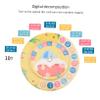 Alipis Wooden Educational Teaching Clock for Boys and Girls Multi-Functional Learning Tool Bright Colors and Smooth Edges for Math Skills Development Home and Classroom Activities view 4