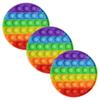 3-Pack Fenzer Pop Fidget Sensory Toys, Autism Special Needs Stress Relief Silicone Pressure Relieving Toys, Round and Square Squeeze Toys for Kids Children Adults view 1