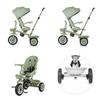 Chipolino Tricycle Marathon 2-in-1 Tricycle, Reversible Seat, Rubber Wheels, Roof, Colour: Green view 4