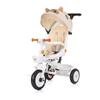 Chipolino Tricycle Marathon 2 in 1 Tricycle with Reversible Seat and Rubber Wheels Roof Light Brown view 2