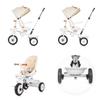 Chipolino Tricycle Marathon 2 in 1 Tricycle with Reversible Seat and Rubber Wheels Roof Light Brown view 4