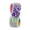 Enso Rings Etched Classic Silicone Rings - Garden Party Collection - Comfortable and Flexible Design - Mystic Blooms - Pearl/Vivid Rainbow - Size 7 view 3