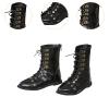 1/3 Boy Doll Shoes Knight Riding Boots Boot DIY Gift Stylish PU Outfit Black with Lacing and Zipper Lace up Motorcycle Boots view 3