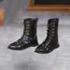 1/3 Boy Doll Shoes Knight Riding Boots Boot DIY Gift Stylish PU Outfit Black with Lacing and Zipper Lace up Motorcycle Boots view 4