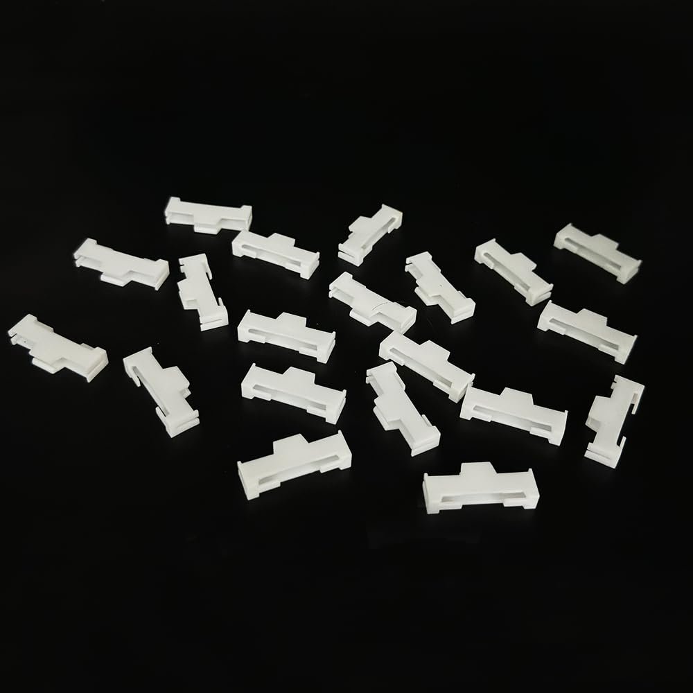 20PCS Servo Cable Clip Lock Servo Extension Cable Connector Clip Lead Wire Lock for RC Airplane Car Boat RC Toy DIY Model Part (White)