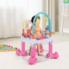 INFANS Baby Bouncer Activity Center, 5 in 1 Toddler Bouncing Activity Saucer Playtime Mat Activity Table with 360Rotating Seat, 3 Adjustable Height, Foldable Exersaucer Learning Walker (Pink) view 2