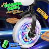 Kkdi Toddler Tricycle for 1-3 3-4 Year Olds, Toddler Baby Bike, 2 3 4 Year Old Boys Girls Birthday Gifts, Outdoor Riding Toys for Ages 2-4, 3-Level Adjustable Seat, 3 Color Light Wheels, 2 Baskets view 2