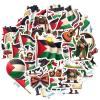 100Pcs Cartoon Palestine Stickers, Waterproof Palestine Sticker for Water Bottle Laptop Phone Cases Planner Skateboard Luggage Helmet Party Favor Decor, Ideal for Adults Teens Teacher Rewards C118C view 1
