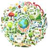 100Pcs Cartoon Earth Day Stickers, Waterproof Earth Day Sticker for Water Bottle Laptop Phone Cases Planner Skateboard Luggage Helmet Party Favor Decor, Ideal for Adults Teens Teacher Rewards C1Y7V view 1