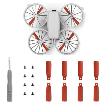 8pcs Flip Propellers Blades Props for DJI Flip, Replacement Quick Release Wing Blade Drone Propellers Spare Parts (Red)