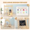 (2025 New) JOYMOR 8-in-1 Indoor Jungle Gym for Kids and Toddlers 3-6Y with Hanging-Bridge and Swing, Wooden Indoor Playground with Slide, Blackboard, Ladders for Toddler Climbers view 3