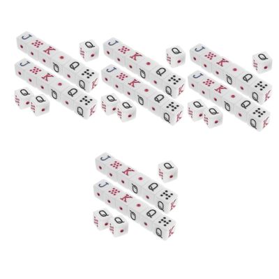 Abaodam 75pcs Portable Poker Dice Fun Party Game Props for Ktv Bars and Gatherings Unique Letter Dice for Creative for