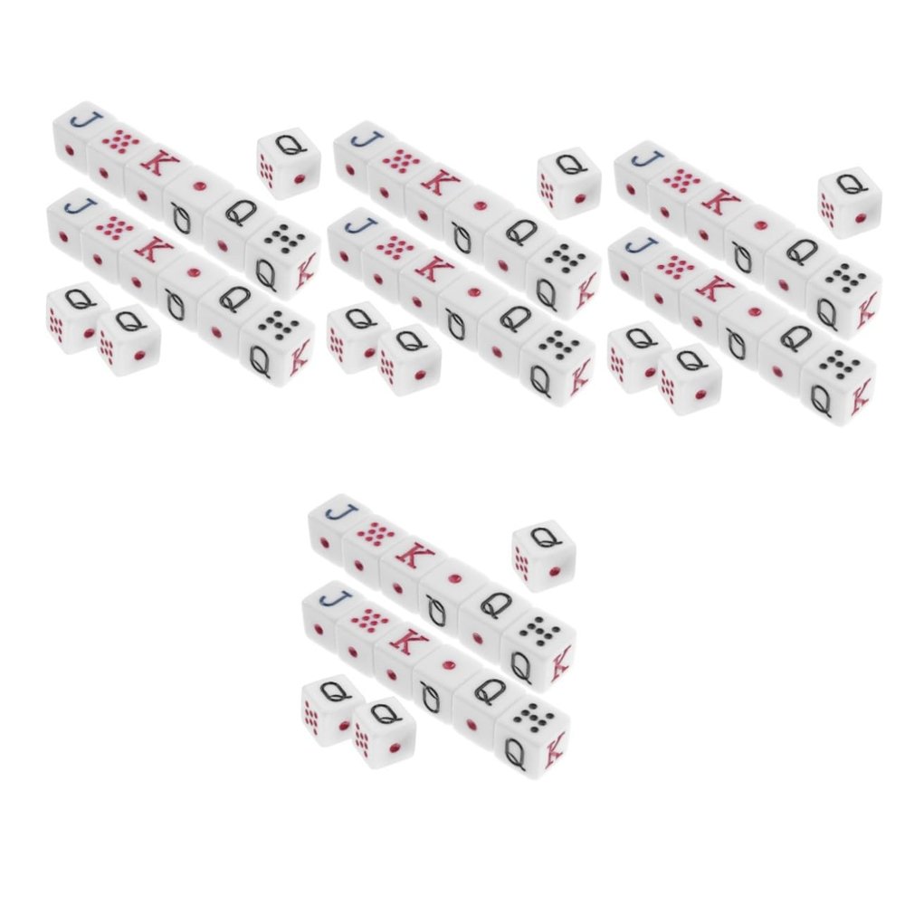 Abaodam 75pcs Portable Poker Dice Fun Party Game Props for Ktv Bars and Gatherings Unique Letter Dice for Creative for