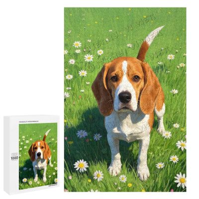 1000 Piece Beagle Dog Breed Puzzle for Adults, Wooden Jigsaw for Challenging Fun