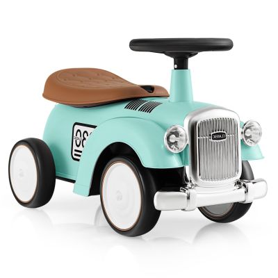 OLAKIDS Ride On Push Car, Toddler Foot-to-Floor Sliding Toy with Steering Wheel, Horn, Under Seat Storage, Kids Racer Walking Gift for Boys Girls (Green)