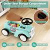 OLAKIDS Ride On Push Car, Toddler Foot-to-Floor Sliding Toy with Steering Wheel, Horn, Under Seat Storage, Kids Racer Walking Gift for Boys Girls (Green) view 4