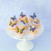 13 Pieces Butterfly Cake Toppers With Happy Birthday Cake Toppers 3D Pink Gold Butterfly Cake Decorations for Girls Women's Birthday Party Wedding Cake Decor Baby Shower (Royal Blue,Yellow) view 4