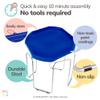 MEKA Small 28"x28" Tuff Tray Set Navy, Activity Sensory Tray Plus Stand Children, Outdoor Play Sand and Water Table for Toddlers and Kids, Toy Boys Girls view 2
