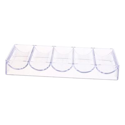 Abaodam Acrylic Poker Chip Rack 100 Pack Display Case Chip Holder Box Bead Organizer Box