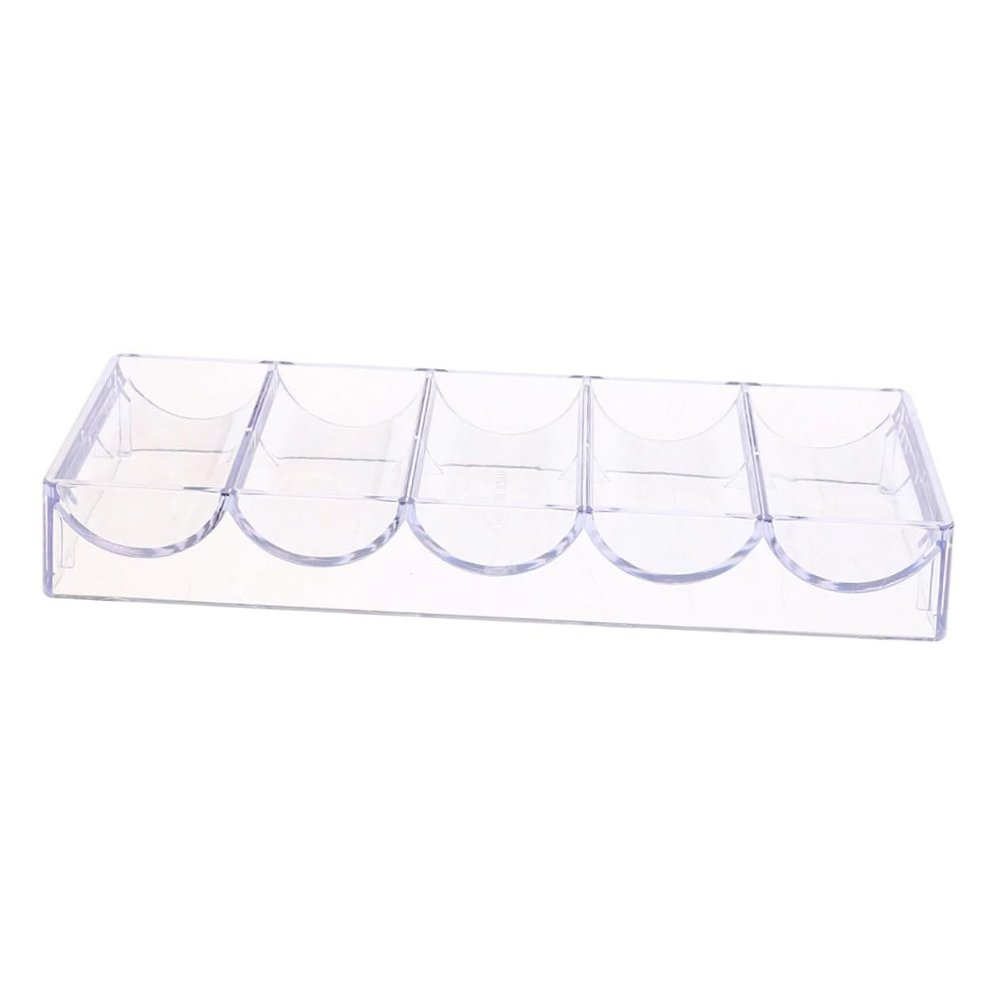 Abaodam Acrylic Poker Chip Rack 100 Pack Display Case Chip Holder Box Bead Organizer Box