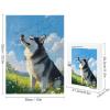 500 pcs Husky Dog Lovers Jigsaw Puzzle for Adults, Finished Size 20.5" x 15", Family Bonding Activity, Wooden view 2