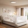 Bed Rail for Toddlers, Thickened & Reinforced Baby Bed Rail Guard for Twin Bed with Double Child Lock, Upgraded Toddler Bedrails with Height Adjustable, White/Grey, 1Side 39" Lx28 H view 1