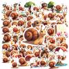 100Pcs Cartoon Snail Stickers, Waterproof Snail Sticker for Water Bottle Laptop Phone Cases Planner Skateboard Luggage Helmet Party Favor Decor, Ideal for Adults Teens Teacher Rewards C1Z5H view 2