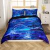 Erosebridal Purple Dolphin Comforter Cover Summer Nautical Bedding Set Toddler Size for Kids Boys Girls Bedroom Decor,Hawaii Beach Duvet Cover Ocean Animal Bed Set 1 Pillow Case view 1