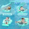 2026 Upgread Mambobaby Float, Baby Floats with Canopy for Waist Swimming Ring Non-Inflatable Pool Floats with Adjustable Safety Strap &Upgrade Add Tail for Infant Toddler 3-24 Months (Green) view 4