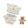LICHADUOLE 6"/16cm Teddy Bear Outfit: Tiny Bartholomew Bear Striped Top Pants Set for Slim 6-inch Stuffed Animals.(NO Doll) view 1