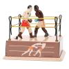 Aramox Clockwork Boxing Toy Nostalgic Windup Boxing Tin Toy for Decoration HomeOffice with Iron Material view 4