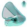 2026 Upgread Mambobaby Float with Removable UPF50+ UV Sun Protection Canopy, Waterproof Skin-Friendly Infant Swim Float for Aged 3-24 Months, Non-Inflatable Pool Float with Tail, Green view 1