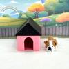 3D Printed Dog with Dog House, 3.5" Articulated English Bulldog Puppy Animal, Man's Best Friend, Fidget Animal Toy, Office and Home Decor - ADSET3-EB-PH view 1