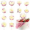 12 Pcs Happy Mothers Day Cupcake Topper, Flower Gold Foil Shape Mother's Day Cake Picks, Best Mom Ever Love You Mom Mother's Day Cake Sticks, Mom Cake Decorations for Mothers Day Party view 1