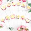 12 Pcs Happy Mothers Day Cupcake Topper, Flower Gold Foil Shape Mother's Day Cake Picks, Best Mom Ever Love You Mom Mother's Day Cake Sticks, Mom Cake Decorations for Mothers Day Party view 4
