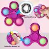 3 Pack Pop Fidget Spinner, Ideal Decompression Fidget Toys Adult Fidget Spinner for Relief, Goodie Bag Stuffers Return Gifts Christmas Party Favors Classroom Carnival Prize for Kids Boys Girls view 2