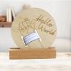 jiingekk photo card, Adjustable Baby Birth Bracelet Display Holder Customizable Name and Date Engraving for Newborn Keepsakes Band Display - G view 2