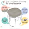 MEKA Large 38"x38" Tuff Tray Set Grey, Activity Sensory Tray Plus Stand Children, Outdoor Play Sand and Water Table for Toddlers and Kids, Toy Boys Girls view 2