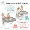 MEKA Large 38"x38" Tuff Tray Set Grey, Activity Sensory Tray Plus Stand Children, Outdoor Play Sand and Water Table for Toddlers and Kids, Toy Boys Girls view 3