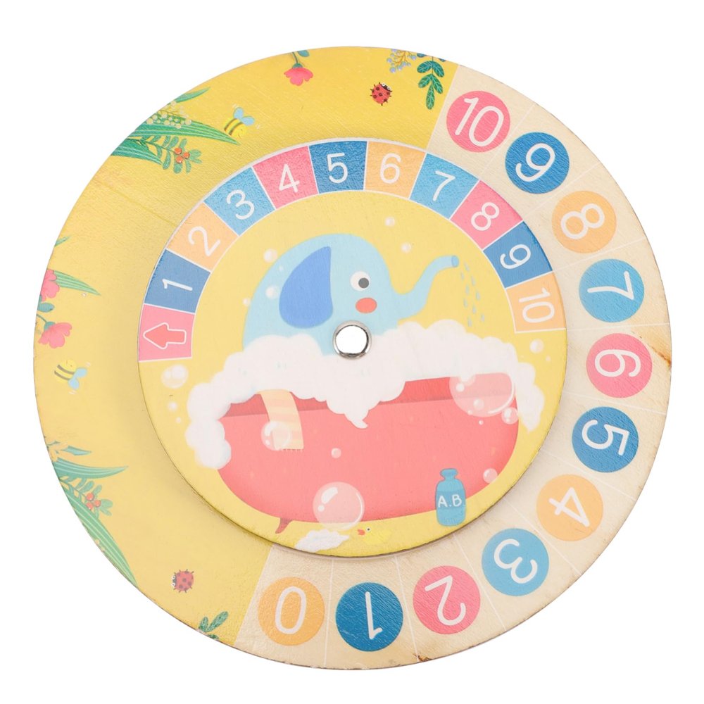 Alipis Wooden Teaching Clock for Boy Girl Educational Learning Tool Multi-Functional Math Clock Safe and Smooth Design for Classroom and Home Use for Ages