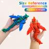 Flavery 2 Pack 3D Printed Dragon with Wings - 9 inch Flying Dragon, Flexible Articulated Winged Toy, Office Desk Toy, Home Decor, Easter Basket Stuffers (Green Blue+red Gold) view 2