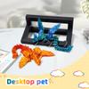 Flavery 2 Pack 3D Printed Dragon with Wings - 9 inch Flying Dragon, Flexible Articulated Winged Toy, Office Desk Toy, Home Decor, Easter Basket Stuffers (Green Blue+red Gold) view 3