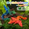 Flavery 2 Pack 3D Printed Dragon with Wings - 9 inch Flying Dragon, Flexible Articulated Winged Toy, Office Desk Toy, Home Decor, Easter Basket Stuffers (Green Blue+red Gold) view 4