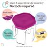 MEKA Large 38"x38" Tuff Tray Set Pink, Activity Sensory Tray Plus Stand Children, Outdoor Play Sand and Water Table for Toddlers and Kids, Toy Boys Girls view 2