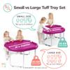 MEKA Large 38"x38" Tuff Tray Set Pink, Activity Sensory Tray Plus Stand Children, Outdoor Play Sand and Water Table for Toddlers and Kids, Toy Boys Girls view 3