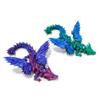 Flavery 2 Pack 3D Printed Dragon with Wings - 9 inch Flying Dragon, Flexible Articulated Winged Toy, Office Desk Toy, Home Decor, Easter Basket Stuffers (Purple+Green Blue) view 1
