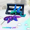 Flavery 2 Pack 3D Printed Dragon with Wings - 9 inch Flying Dragon, Flexible Articulated Winged Toy, Office Desk Toy, Home Decor, Easter Basket Stuffers (Purple+Green Blue) view 3