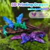 Flavery 2 Pack 3D Printed Dragon with Wings - 9 inch Flying Dragon, Flexible Articulated Winged Toy, Office Desk Toy, Home Decor, Easter Basket Stuffers (Purple+Green Blue) view 4
