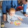 ULDIGI Wooden Teaching Clock for Boys and Girls Montessori Educational Tool for Learning Safe and Design for Home School and Playroom Use view 3