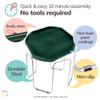 MEKA Large 38"x38" Tuff Tray Set Dark Green, Activity Sensory Tray Plus Stand Children, Outdoor Play Sand and Water Table for Toddlers and Kids, Toy Boys Girls view 2
